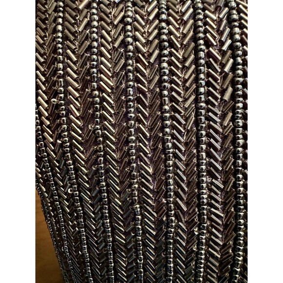 Max Studio Home "Beauty" 12x12 Beaded Decorative Throw Pillow Navy Blue Accent - Picture 8 of 8